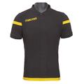 Macron Travel Polo Piquet BLK/YEL L Poloskjorte