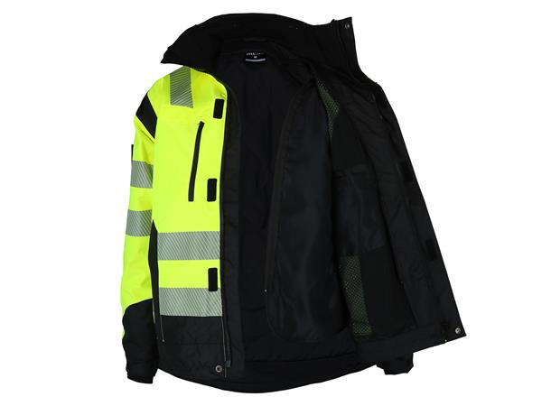 Wolfram Jacket Hi-Vis Safety Yel XL Varm Hi Vis vinterjakke  - Unisex 