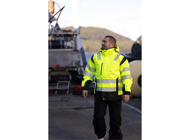 Wolfram Jacket Hi-Vis Safety Yel XL Varm Hi Vis vinterjakke  - Unisex 