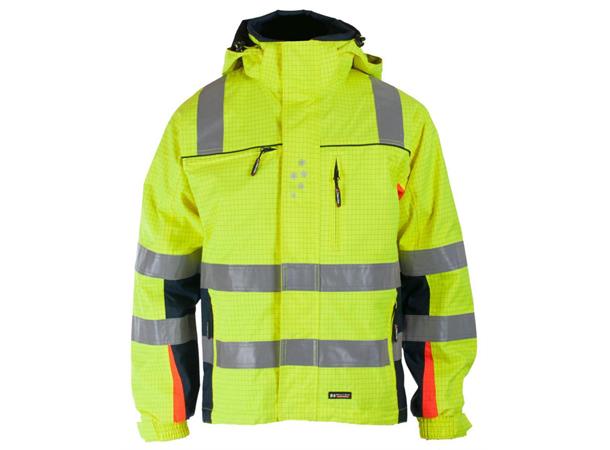 Skalljakke BS Bergset Hivis/NAV XS multinorm kl.3 